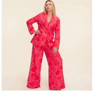 Kate spade x target red‎ pink linen blend blazer jacket size xxs new with tags